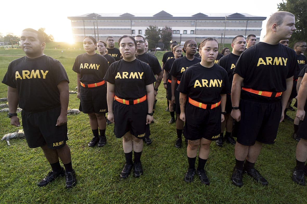 Students in the new Army prep course