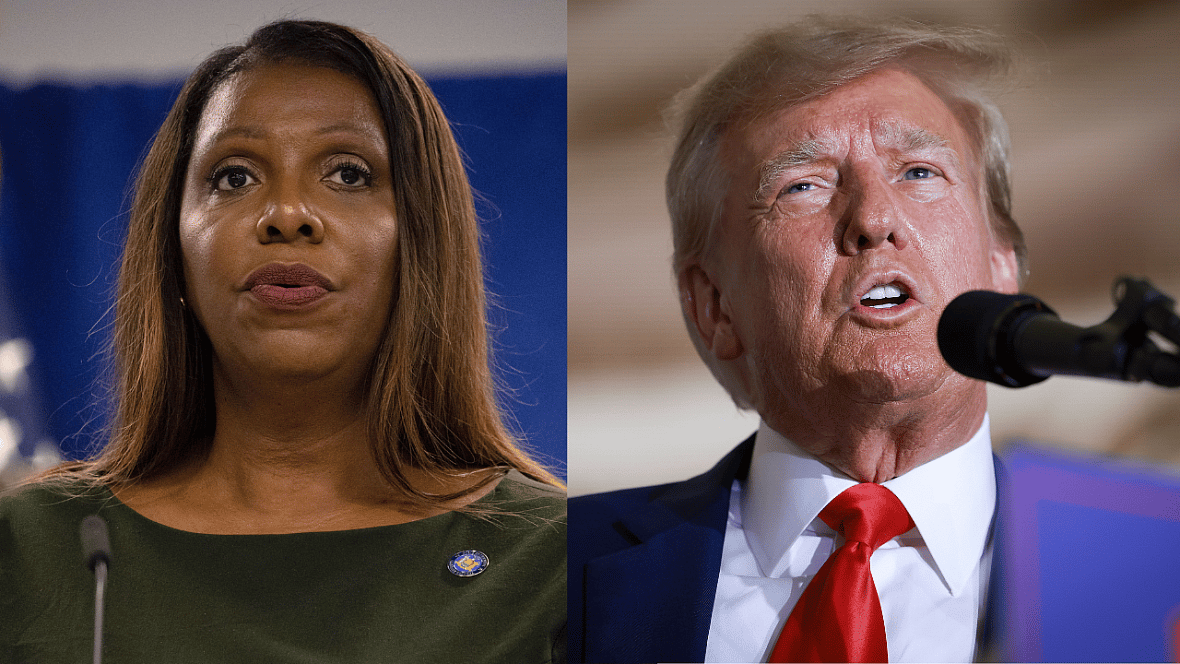New York Attorney General Letitia James and former President Donald Trump