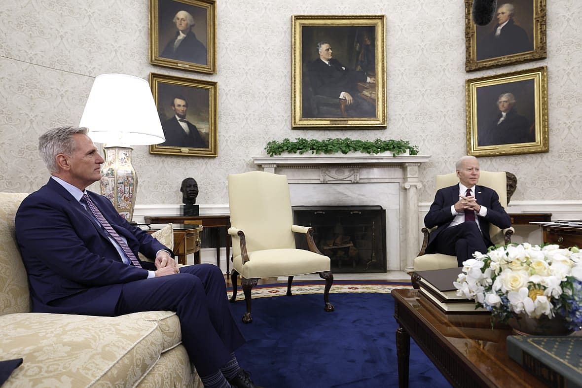 Speaker of the House Kevin McCarthy (R-CA) and President Joe Biden