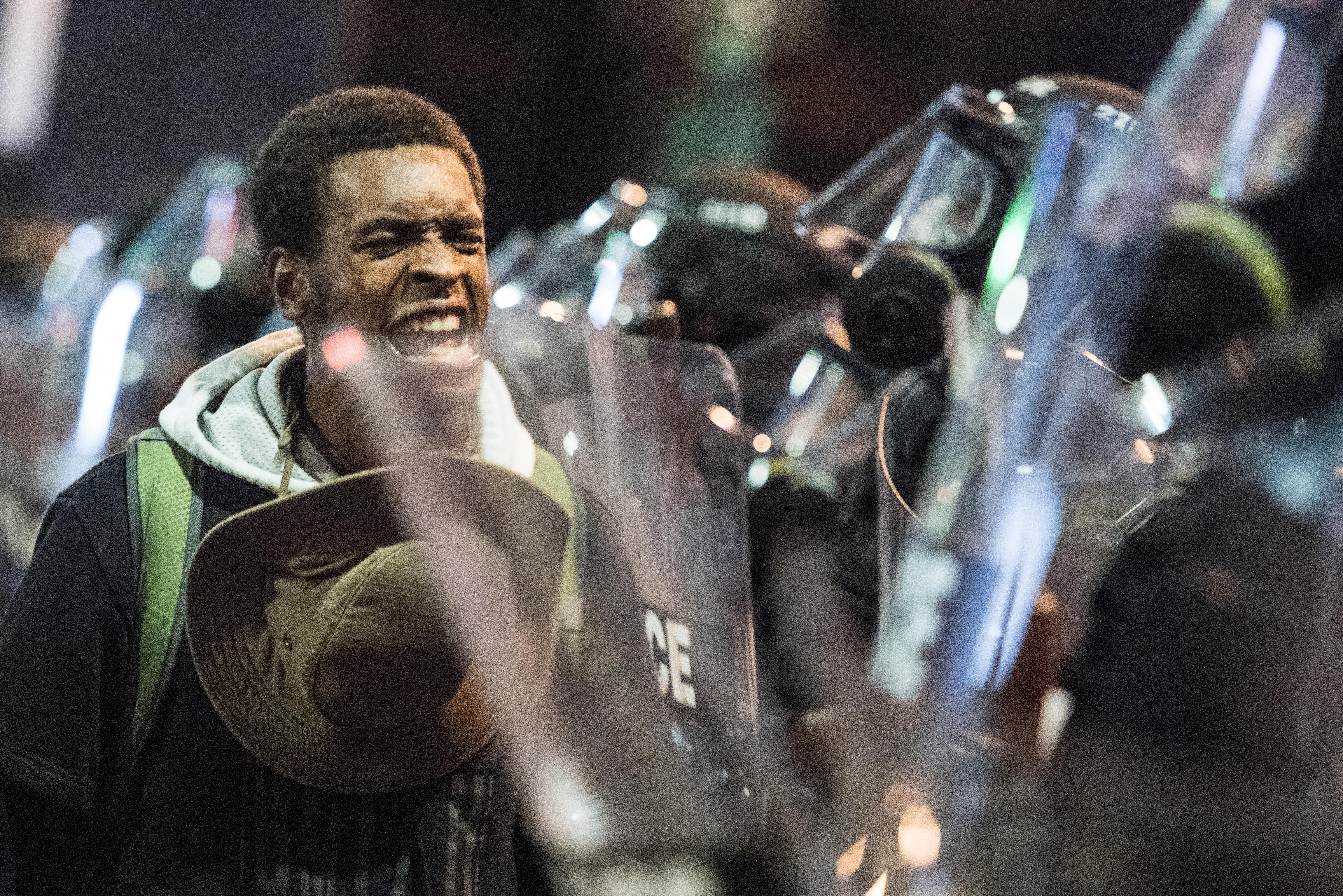 Protests Break Out In Charlotte After Police Shooting