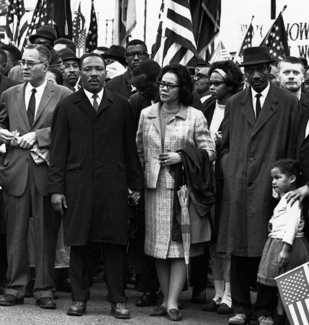 Civil rights leader Martin Luther King Jr. and wife Coretta Scott King