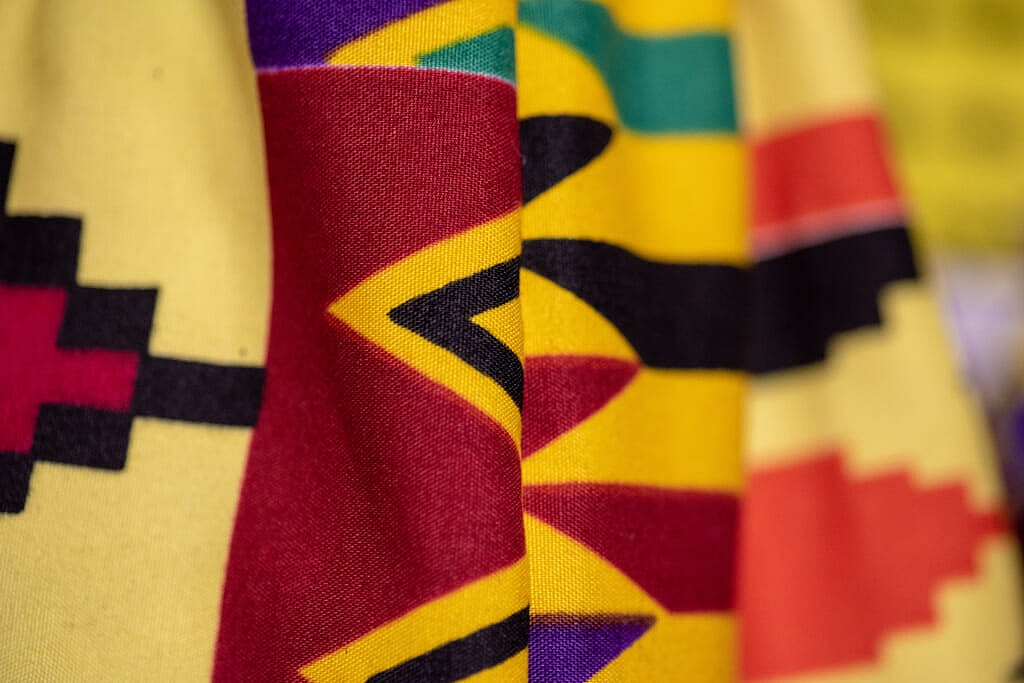 Bolts of kente cloth