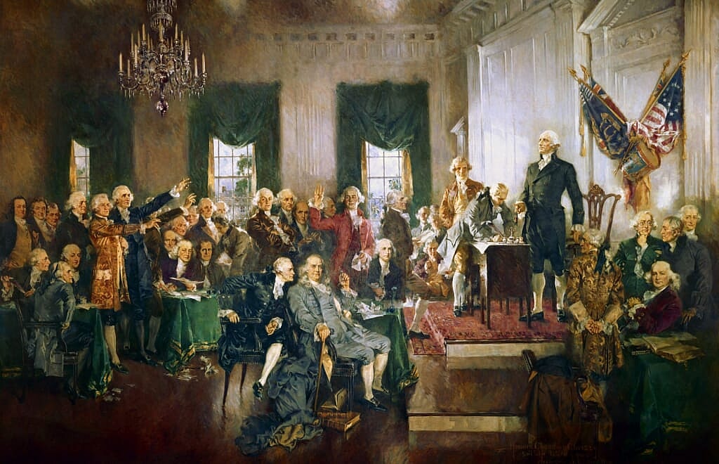 Howard Chandler Christy’s painting of the signing of the United States Constitution