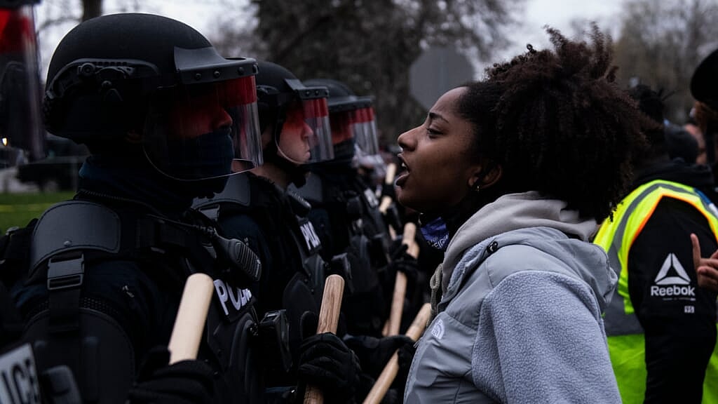 Protesters confront law enforcement