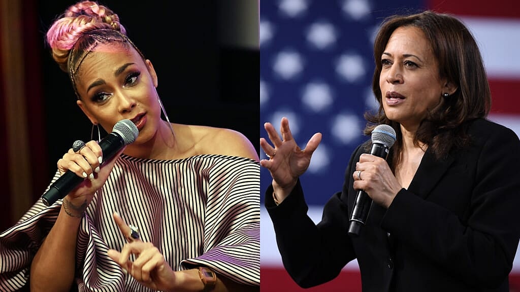 Actor and comedian Amanda Seales and Vice President Kamala Harris