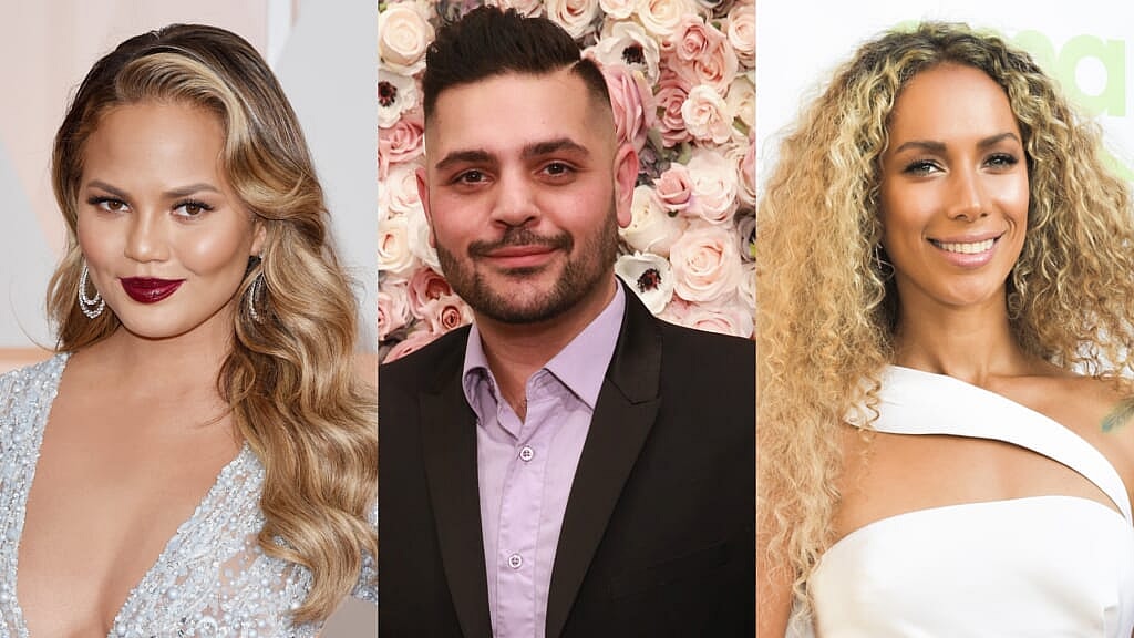 Chrissy Teigen, Michael Costello and Leona Lewis