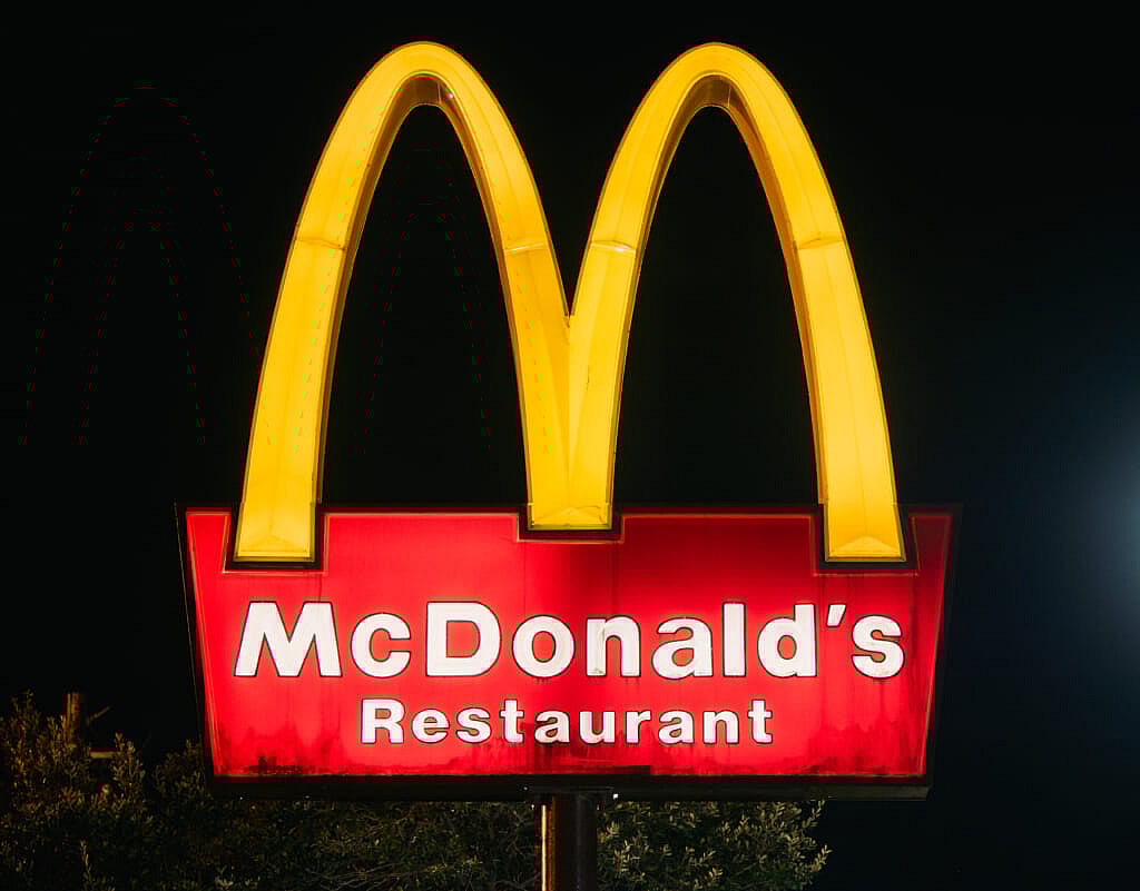 Sign for McDonald's Restaurant
