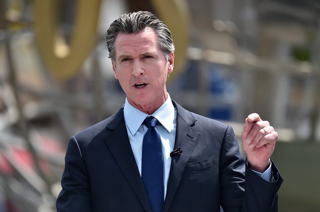 Governor Gavin Newsom Holds Press Conference For Official Reopening Of The State Of California At Universal Studios Hollywood