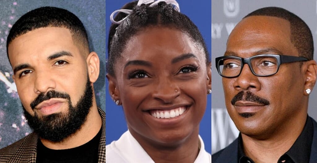 Drake Simone Biles Eddie Murphy thegrio.com
