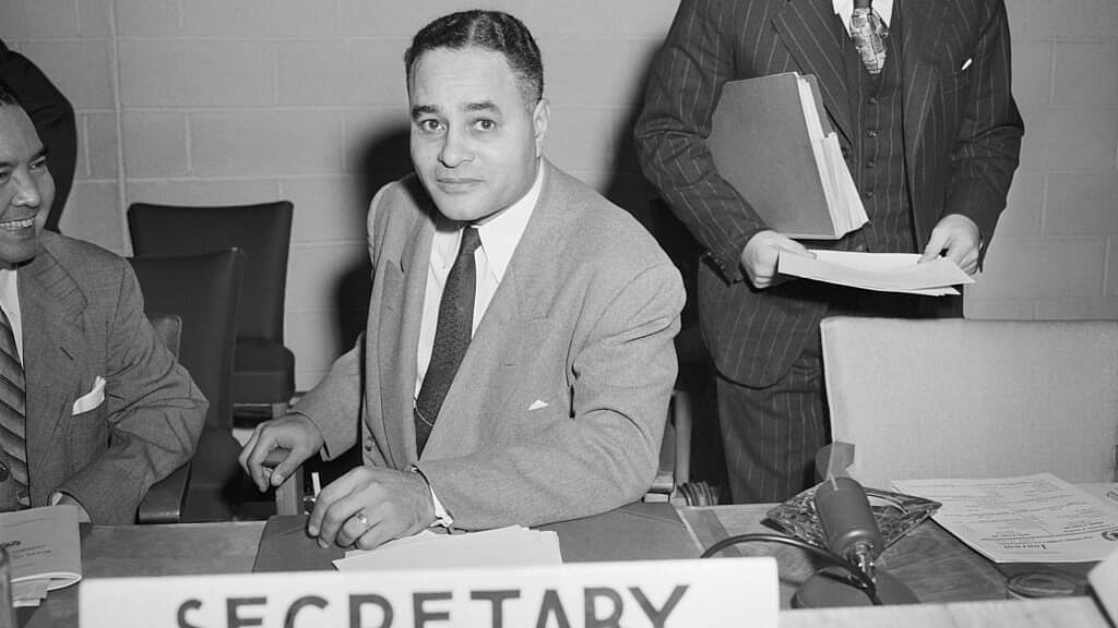 Dr. Ralph Bunche, the winner of the Nobel Peace Prize for 1950