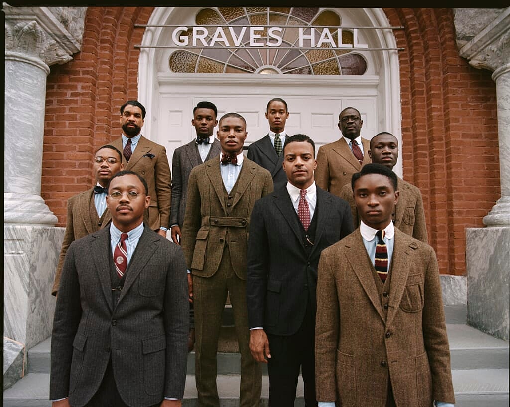 Young men in suits by Ralph Lauren