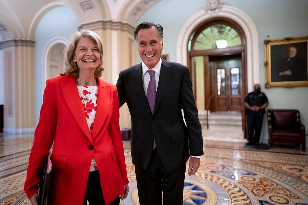 Republican Senators Lisa Murkowski of Alaska and Mitt Romney of Utah