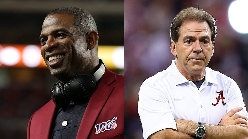 Deion Sanders and Nick Saban