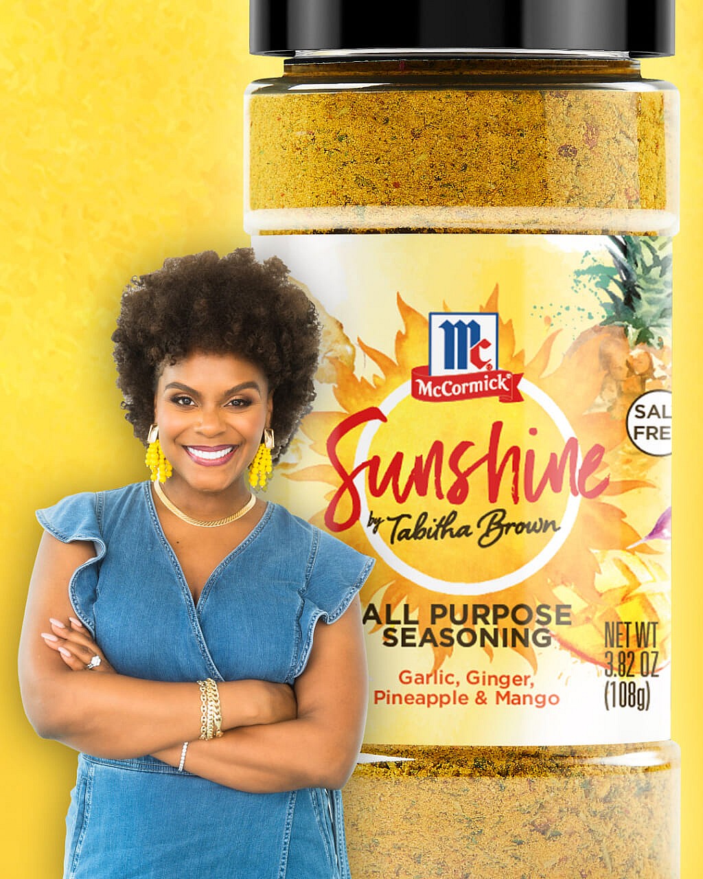 Vegan foodie Tabitha Brown and her Sunshine seasoning