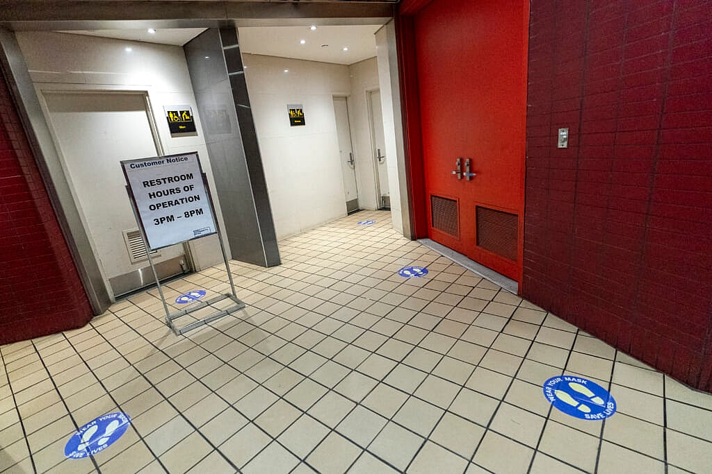 Public restrooms at the Port Authority Bus Terminal