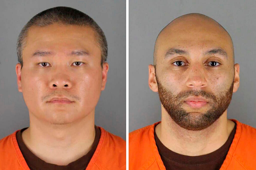 Mugshots of former Minneapolis police officers Tou Thao and J. Alexander Kueng