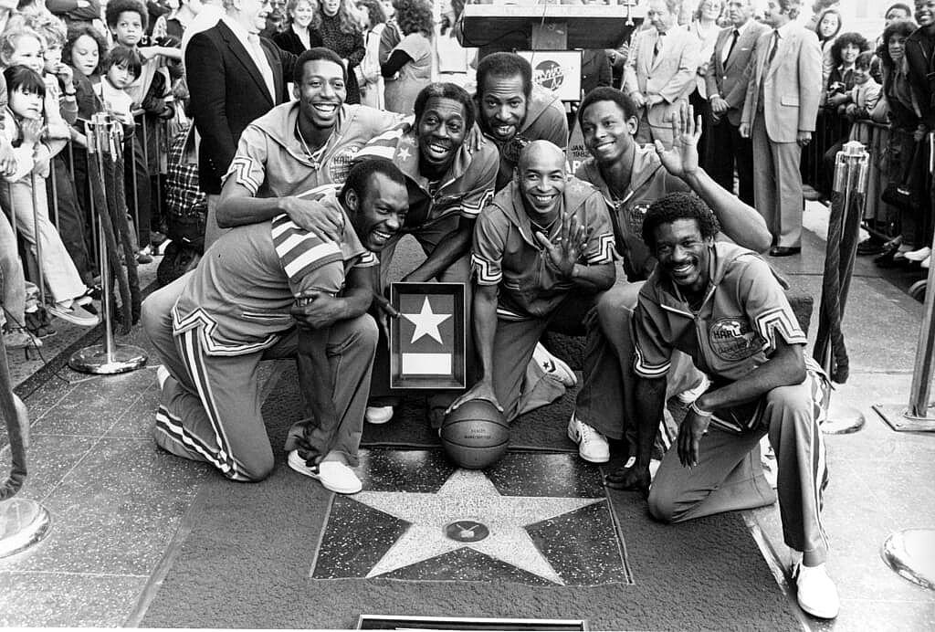 The Harlem Globetrotters are honored with a star on the Hollywood Walk of Fame