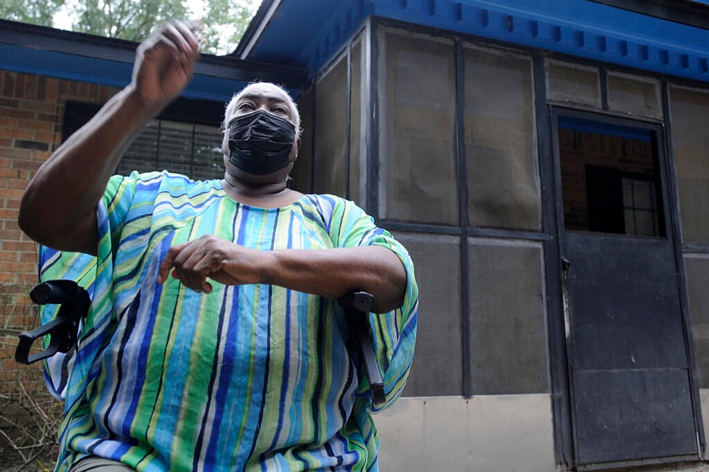 Charlie Mae Holcomb at her home in rural Hayneville, Ala.