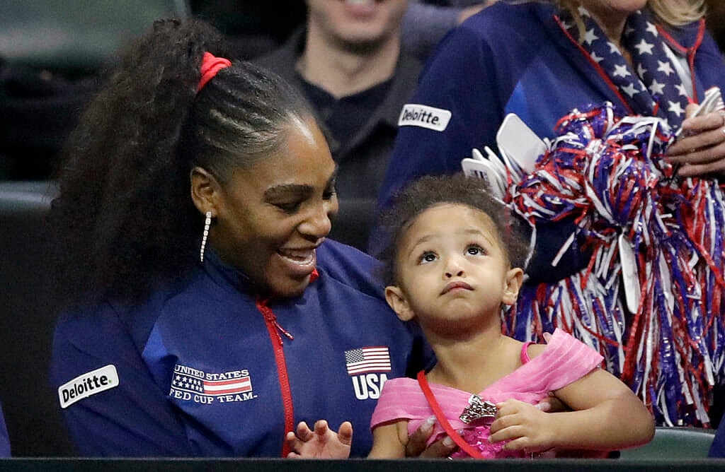 Serena Williams and her daughter, Olympia