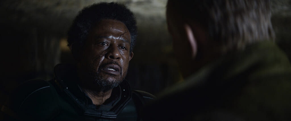 Actors Forest Whitaker and Stellan Skarsgard in "Andor"