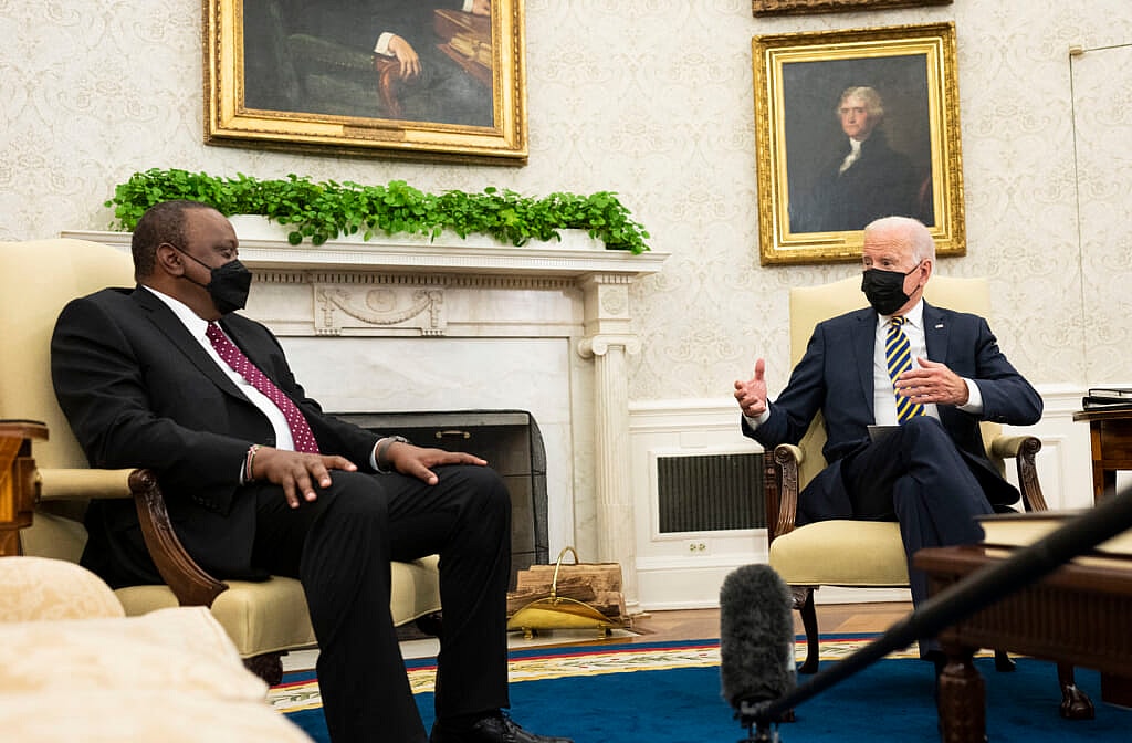 Uhuru Kenyatta, president of the Republic of Kenya, and President Joe Biden