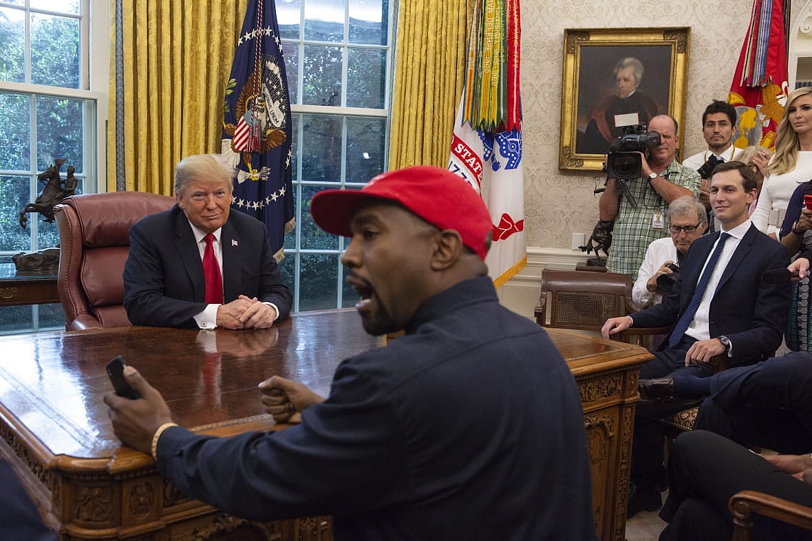 Former President Donald Trump meets with rapper Kanye West