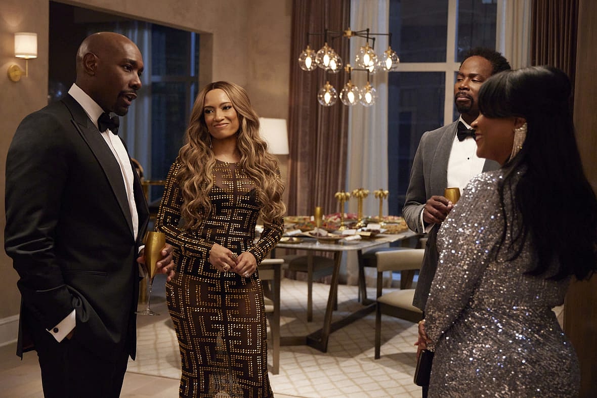 Actors Morris Chestnut, Melissa De Sousa, Harold Perrineau  and Nia Long in “The Best Man: The Final Chapters”