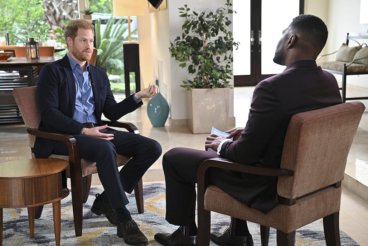 Prince Harry and “Good Morning America” co-host Michael Strahan