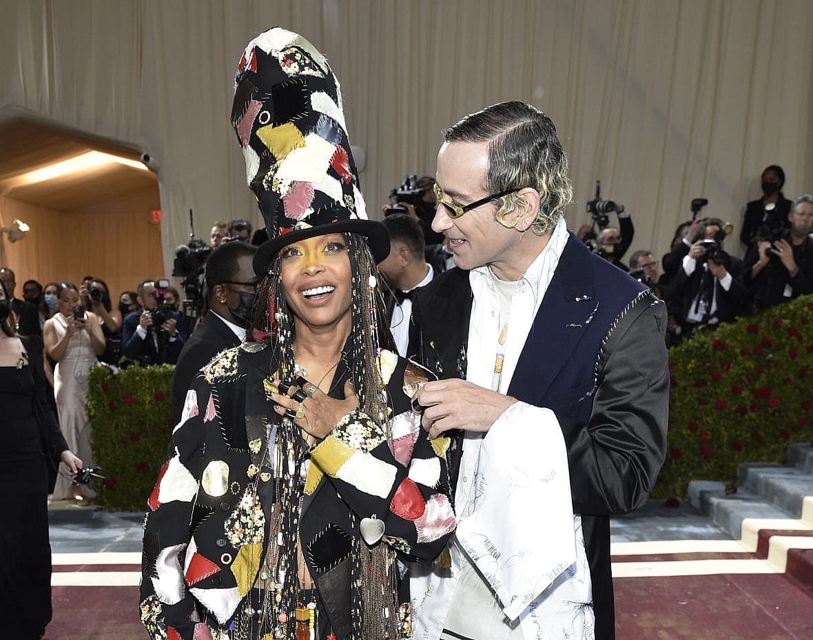 Singer Erykah Badu and Francesco Risso, designer for Marni