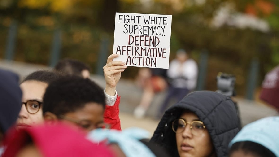 Proponents of affirmative action in higher education rally