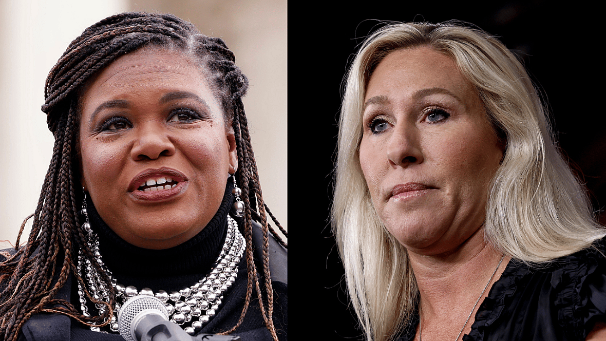 Reps. Cori Bush, D-Mo., and Marjorie Taylor Greene, R-Ga.