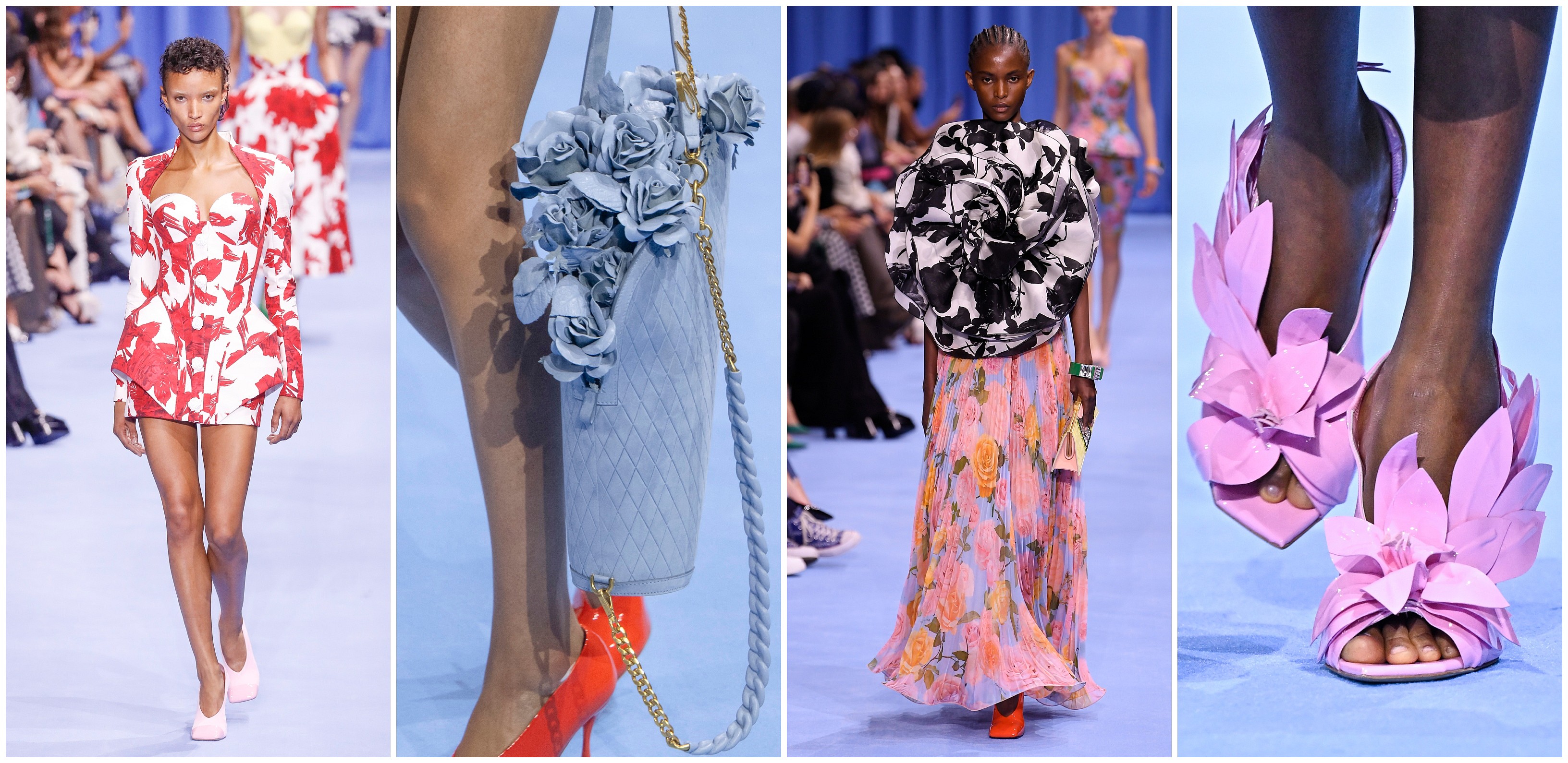 Models walk the runway for Balmain's Spring-Summer ’24 show during Paris Fashion Week