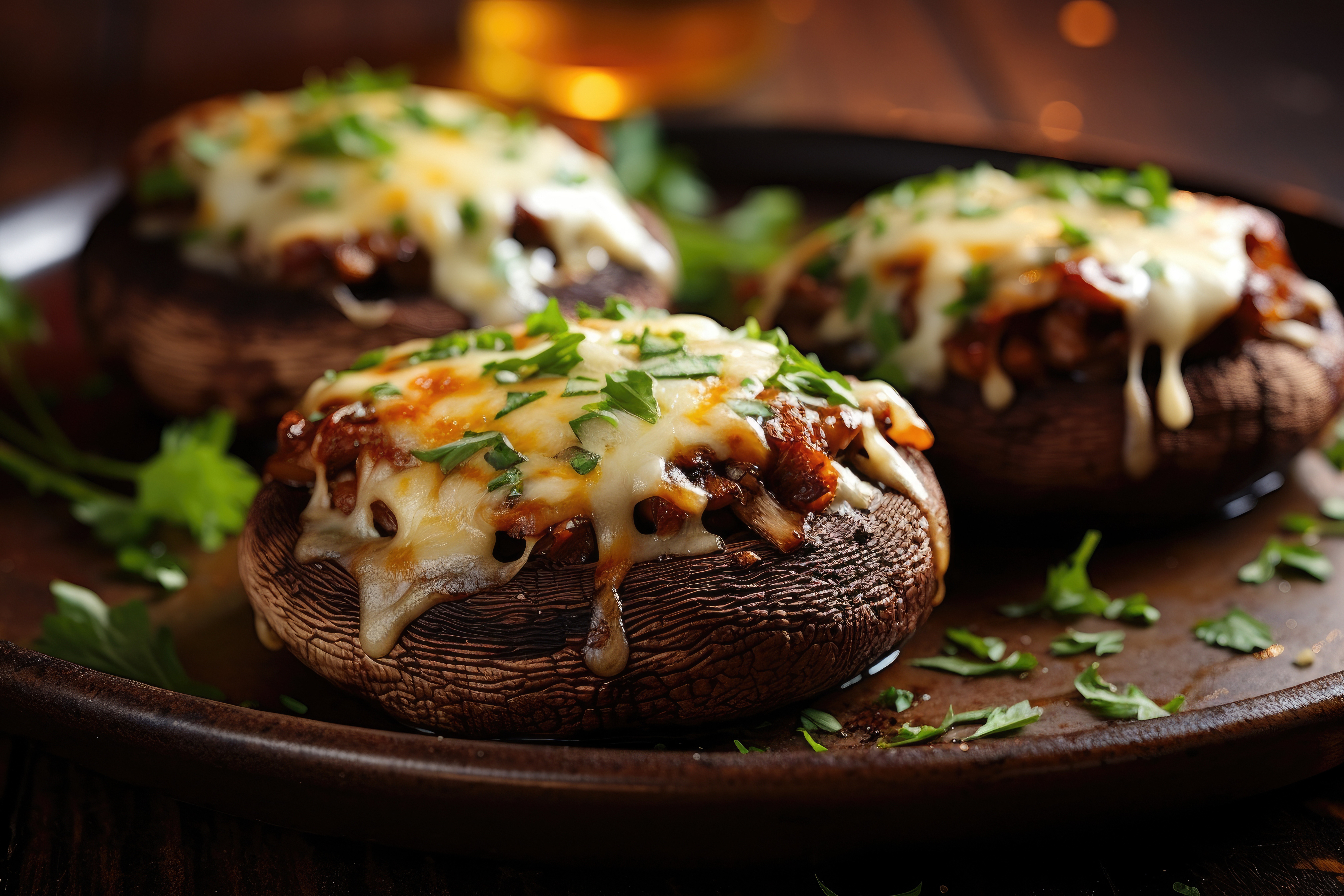 Stuffed portobello mushrooms