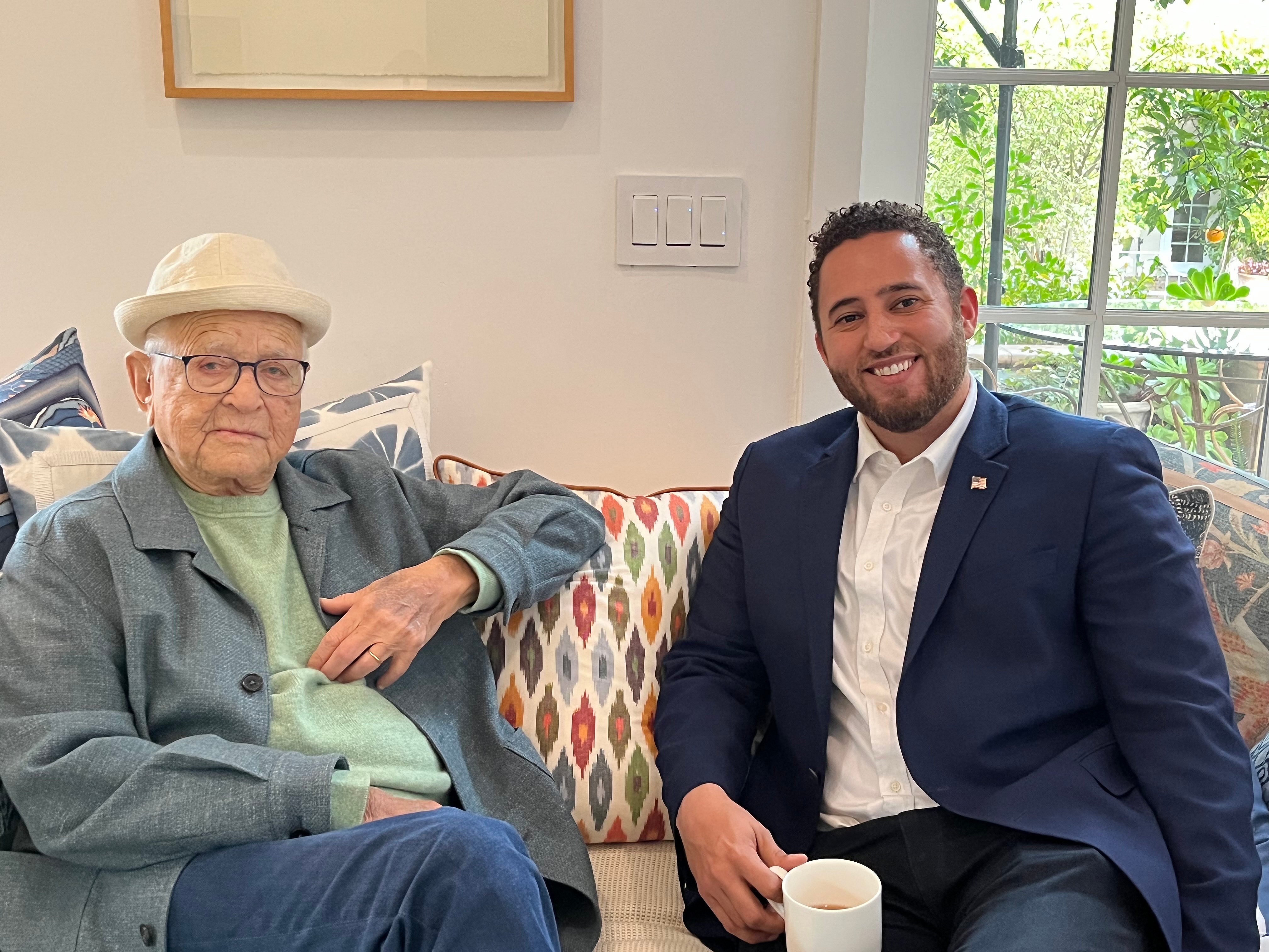 Norman Lear and Svante Myrick