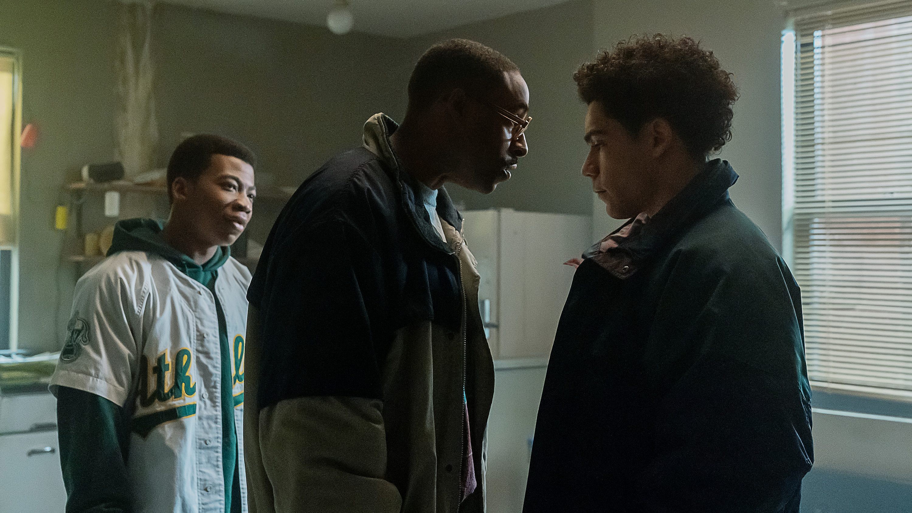 Actors Mekai Curtis, Grantham Coleman and Antonio Ortiz in “Power Book III: Raising Kanan”