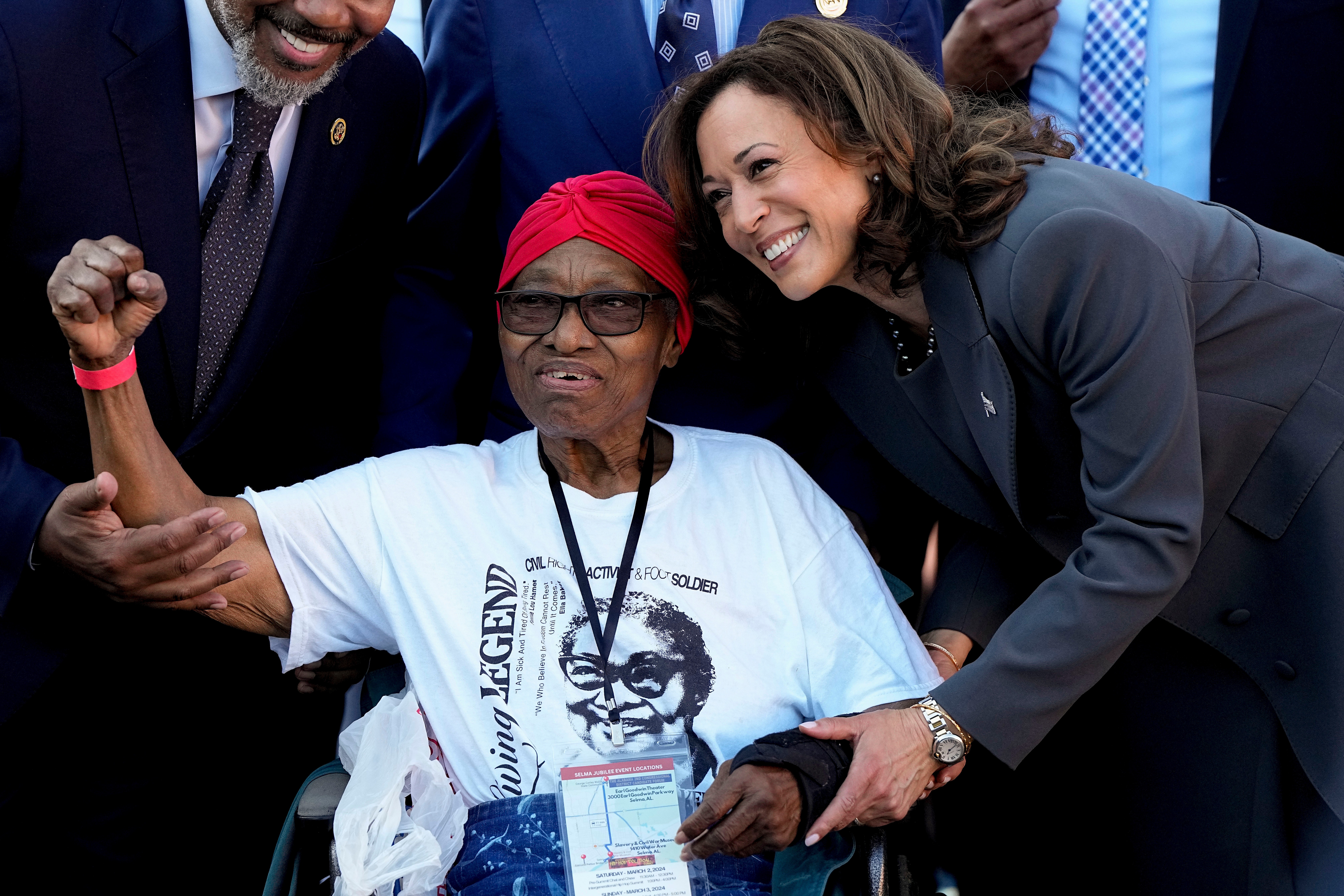 Annie Pearl Avery and Vice President Kamala Harris