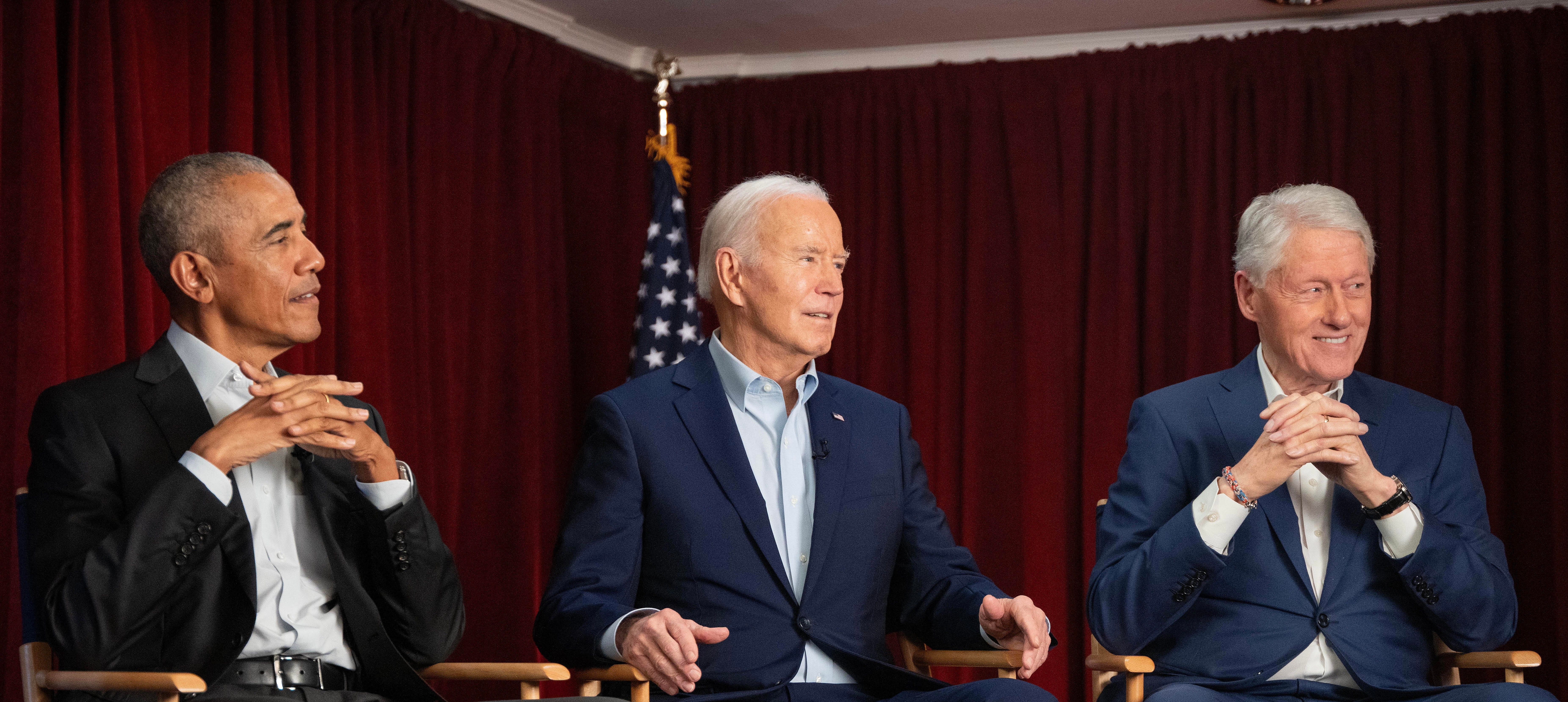 Former President Barack Obama, President Joe Biden and former President Bill Clinton