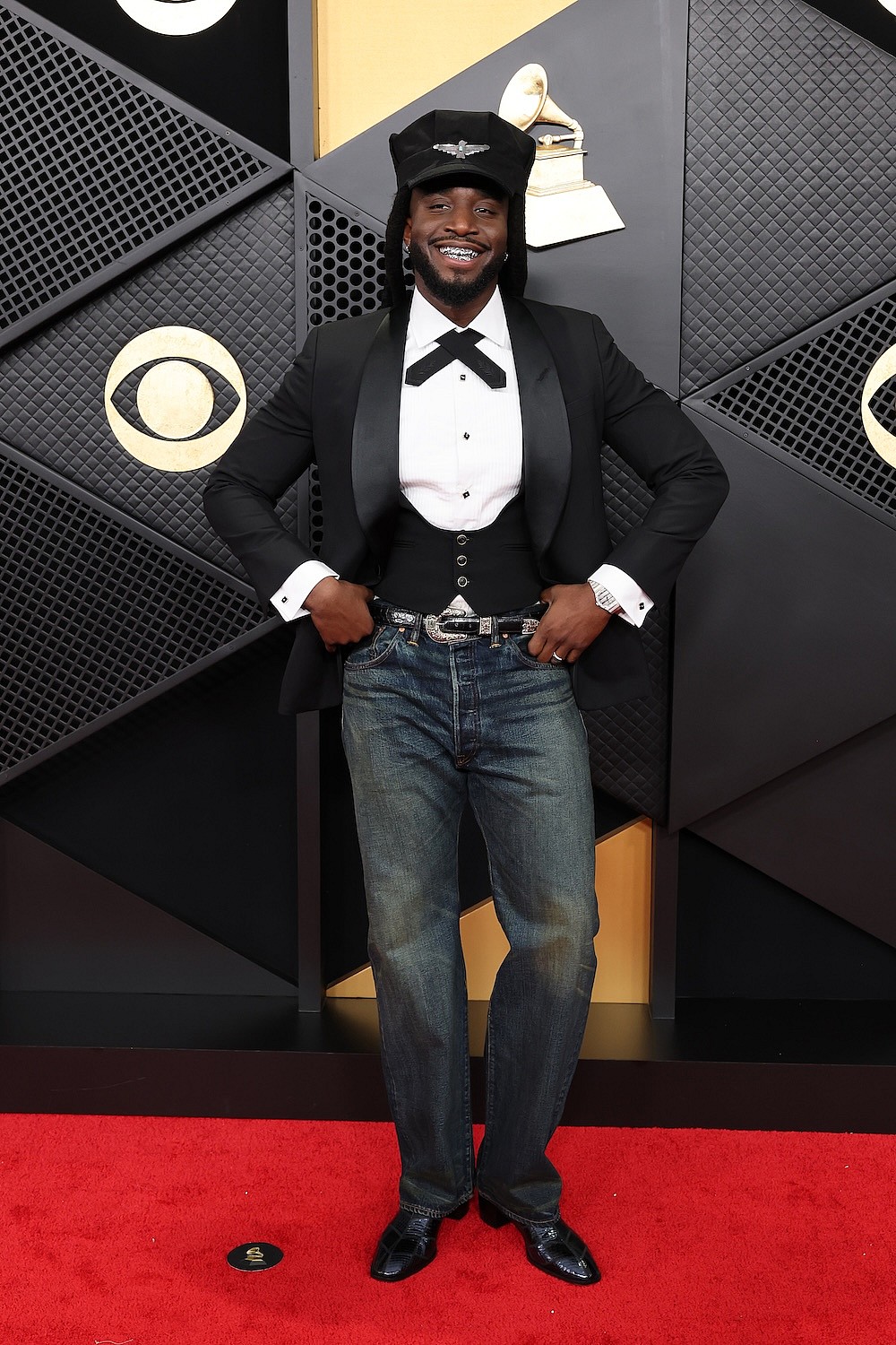 LOS ANGELES, CALIFORNIA - FEBRUARY 01: (FOR EDITORIAL USE ONLY) Shaboozey attends the 68th GRAMMY Awards at Crypto.com Arena on February 01, 2026 in Los Angeles, California. 