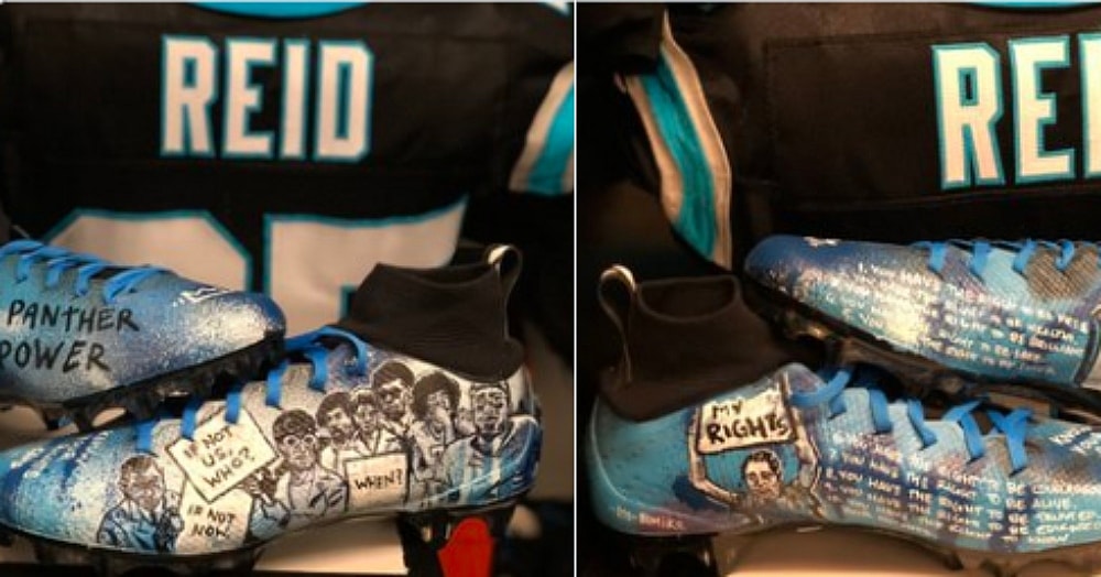 Eric reid pays tribute to Colin Kaepernick with custom cleats thegrio.com