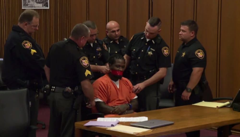 judge orders man's mouth taped shut