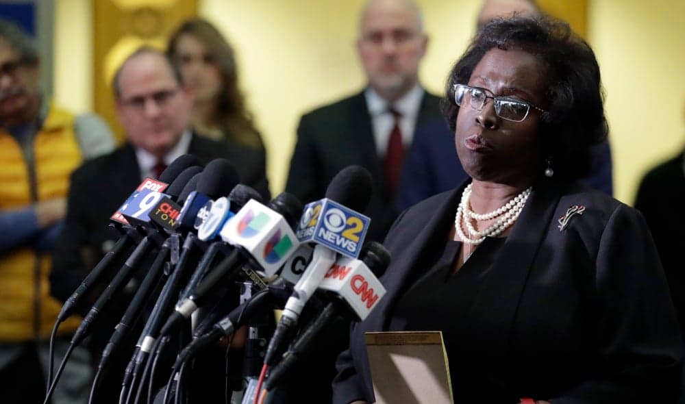 Special prosecutor Patricia Brown Holmes speaks to reporters at the courthouse Thursday, Jan. 17, 2019, in Chicago. Former Detective David March, ex-Officer Joseph Walsh and Officer Thomas Gaffney, three Chicago police officers accused accused of trying to cover up the fatal shooting of Laquan McDonald by officer Jason Van Dyke in October 2014, were acquitted by a judge Thursday. (AP Photo/Nam Y. Huh) thegrio.com
