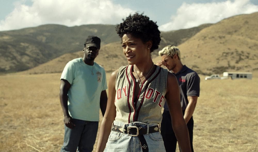Actors Daniel Kaluuya, Keke Palmer and Brandon Perea in "Nope"