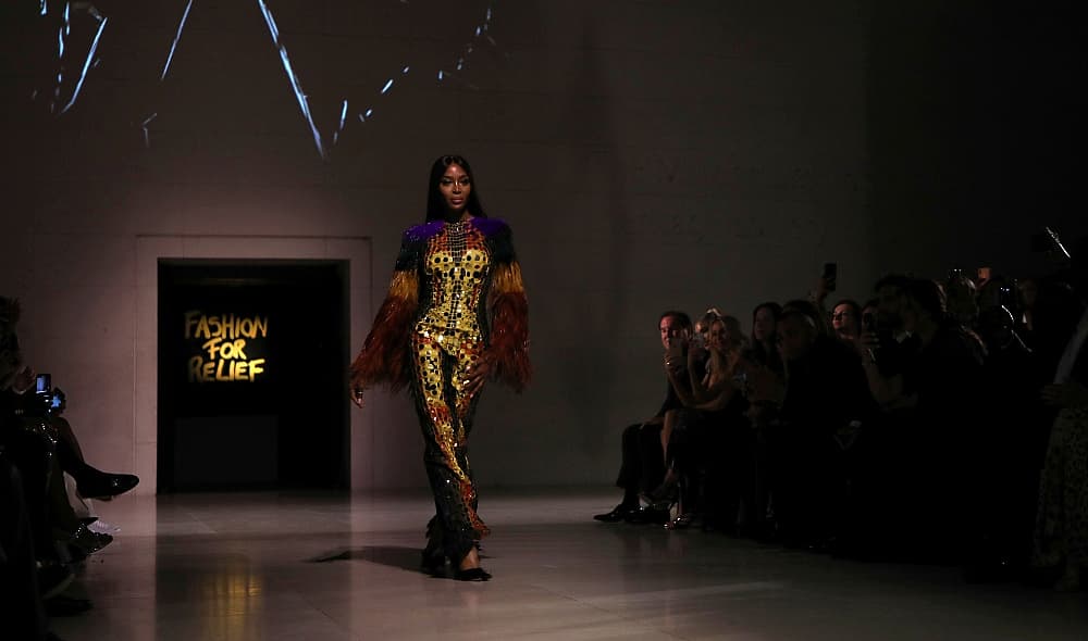 Model Naomi Campbell walks the runway at the Fashion For Relief charity event in central London, Saturday, Sept. 14, 2019. (Photo by Vianney Le Caer/Invision/AP) thegrio.com
