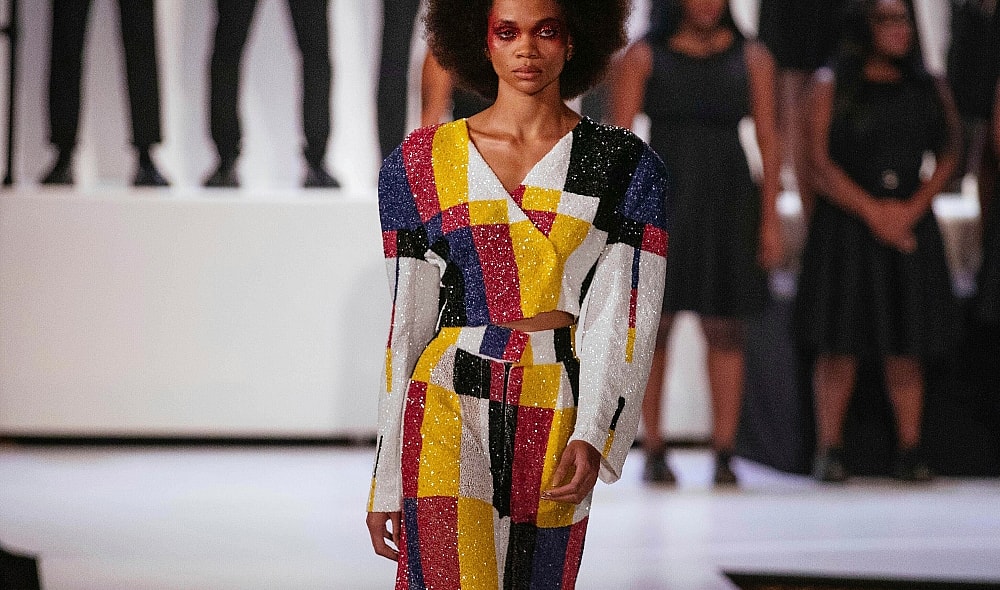 The Pyer Moss collection is modeled during Fashion Week, Sunday, Sept. 8, 2019 in New York. (AP Photo/Kevin Hagen) thegrio.com