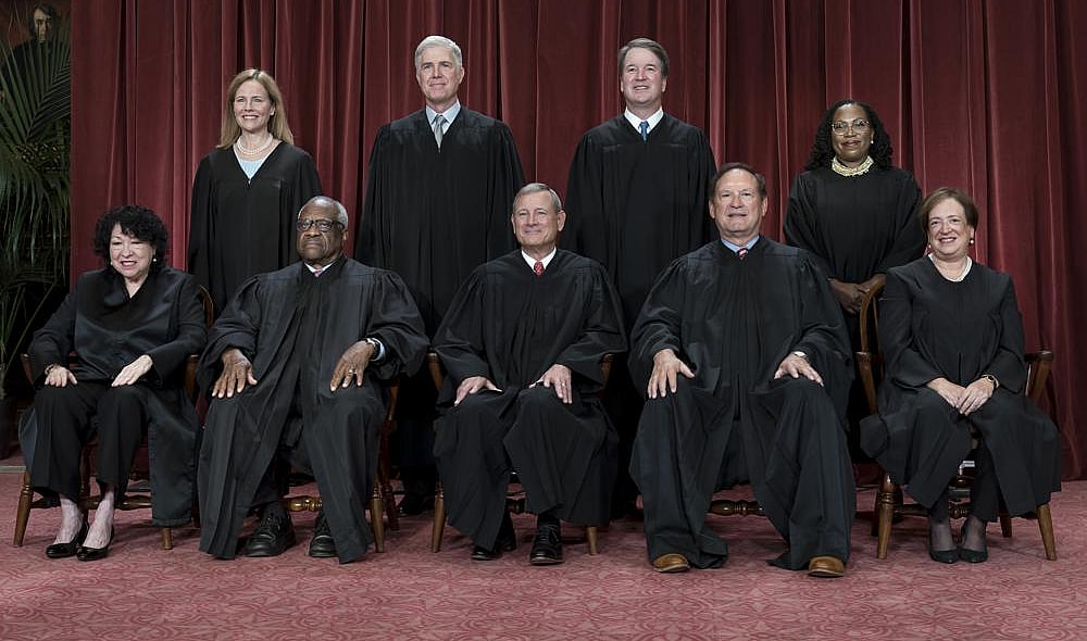 The nine members of the Supreme Court in 2022