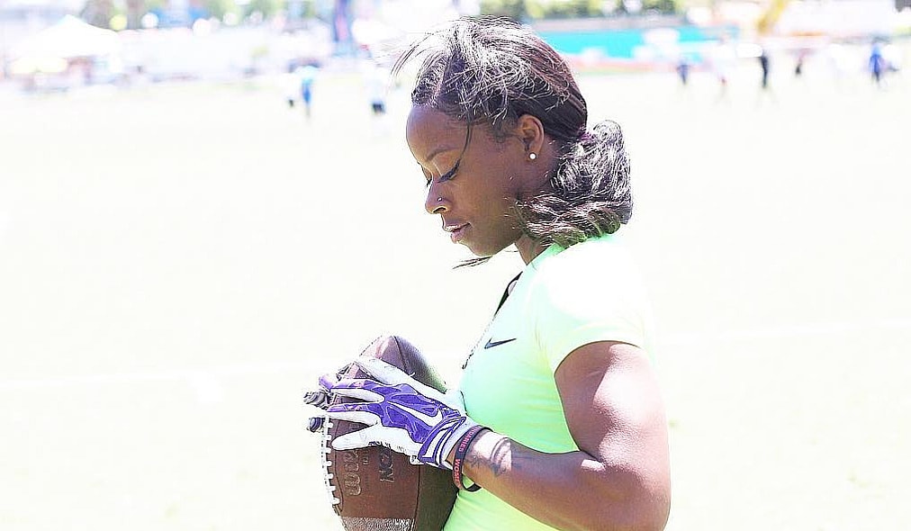 Toni Harris hopes to make history as the first female player in the NFL. (Toni Harris/Instagram) thegrio.com