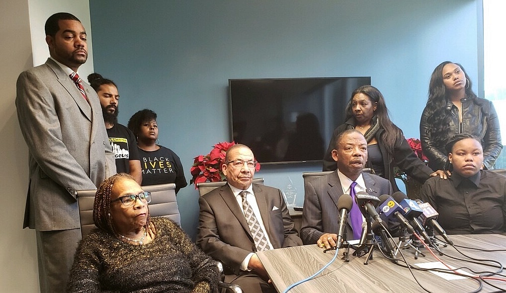 Press conference for Jonathan Hart (also known as Sky Hart) for his shooting.