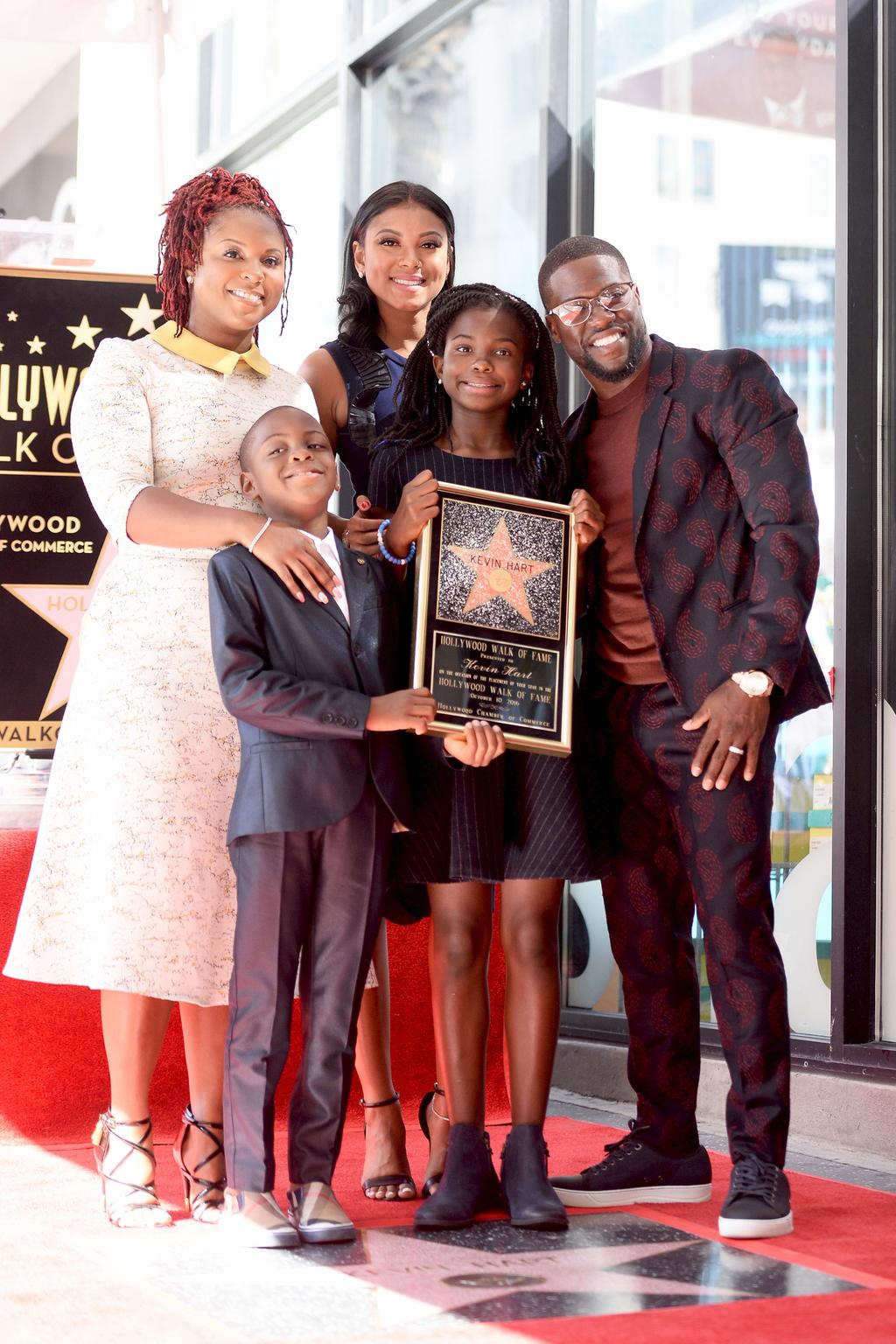 Torrei Hart, Hendrix Hart, Eniko Parrish, Heaven Hart and comedian and actor Kevin Hart