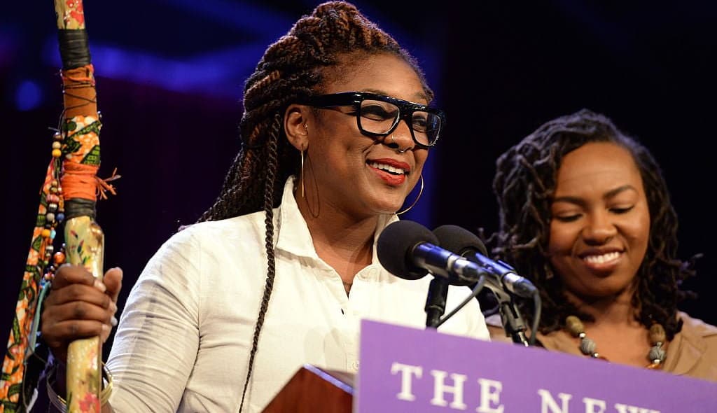 Alicia Garza attends The New York Women's Foundation Celebrating Women Breakfast at Marriott Marquis Hotel on May 14, 2015 in New York City. thegrio.com