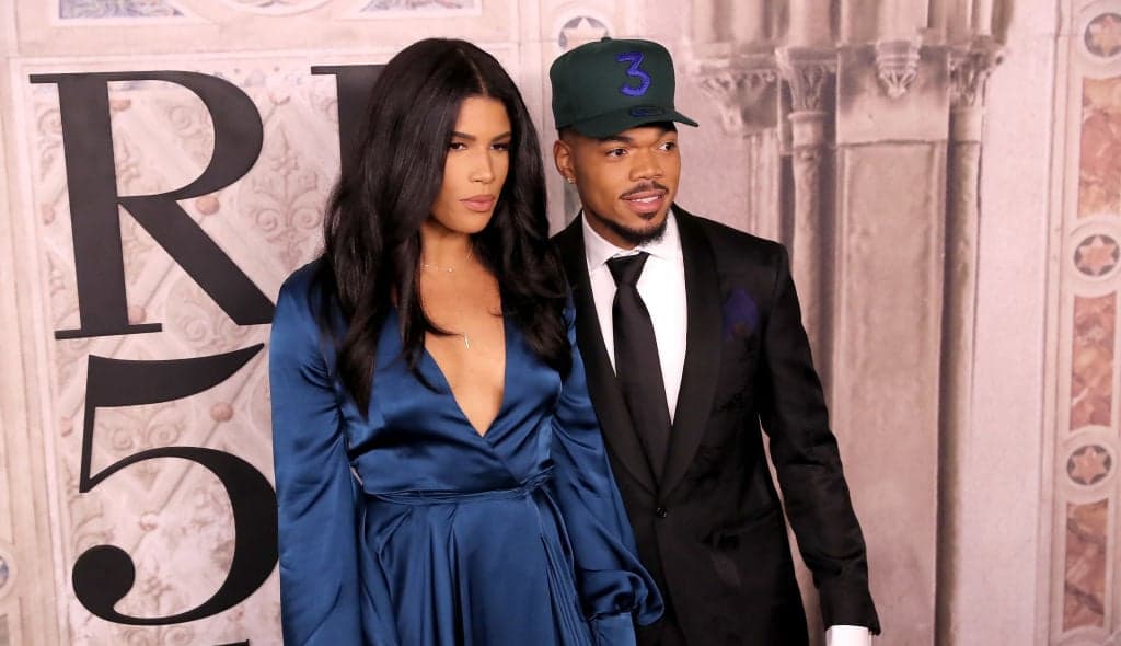 NEW YORK, NY - SEPTEMBER 07: Kirsten Corley and Chance the Rapper attend the Ralph Lauren fashion show during New York Fashion Week at Bethesda Terrace on September 7, 2018 in New York City. (Photo by Rob Kim/Getty Images)